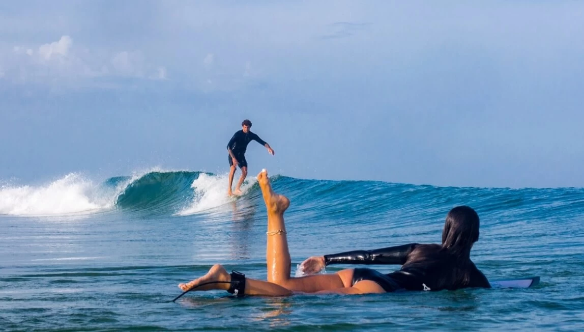 Surfing in Moliets